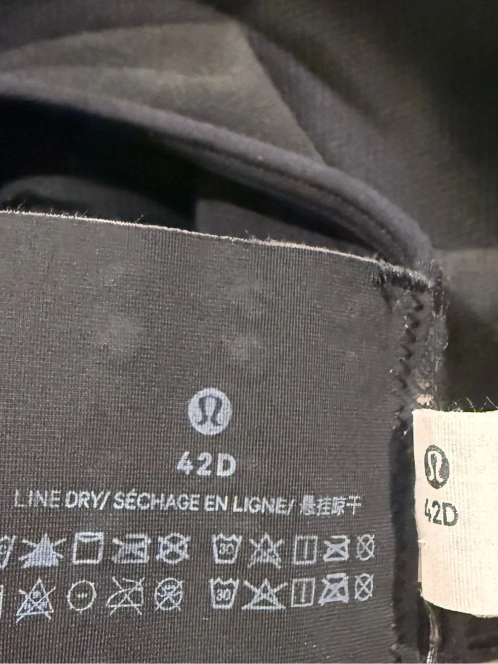 Lululemon High Impact Sports Bra Bundle lot 2 Bras – Size 42D – Black